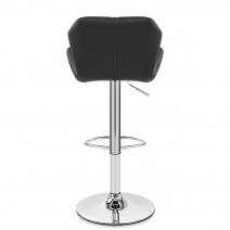 Chaise de Bar Faux Cuir Chrome - Diamond