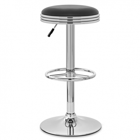 Chaise de Bar Faux Cuir Chrome - Java