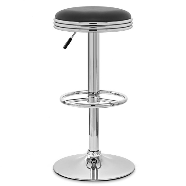 Chaise de Bar Faux Cuir Chrome - Java