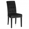 Chaise velours bois - Moreton Noir