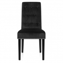 Chaise velours bois - Moreton Noir