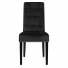 Chaise velours bois - Moreton Noir