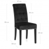 Chaise velours bois - Moreton Noir