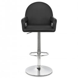 Chaise de Bar Faux Cuir Chrome - Munich