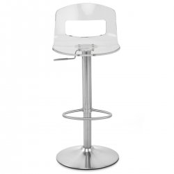 Chaise de Bar Plastique Chrome Brossé - Stardust