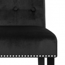 Chaise velours bois - Moreton Noir