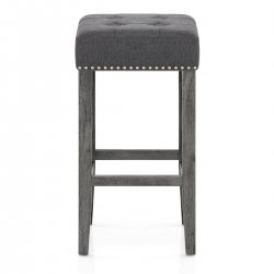 Tabouret de Bar Bois Tissu - Dove Gris Fonce