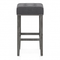 Tabouret de Bar Bois Tissu - Dove Gris Fonce