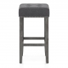 Tabouret de Bar Bois Tissu - Dove Gris Fonce