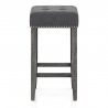 Tabouret de Bar Bois Tissu - Dove Gris Fonce