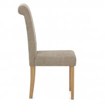 Chaise Bois Tissu - Portland Marron