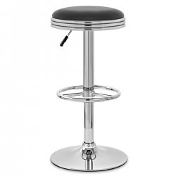 Chaise de Bar Faux Cuir Chrome - Java