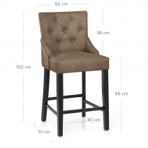 Tabouret de bar Faux Cuir - Loxley Marron