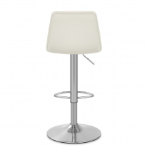 Tabouret de Bar Cuir Véritable - Melody Crème