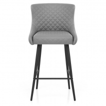 Tabouret de Bar Faux Cuir - Provence - Gris