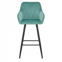 Tabouret de Bar Velours - Lanson Vert