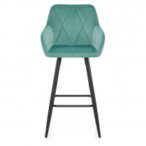 Tabouret de Bar Velours - Lanson Vert