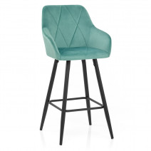 Tabouret de Bar Velours - Lanson Vert