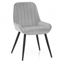 Chaise Velours - Mustang Gris