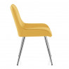 Chaise Chrome Velours - Mustang Jaune