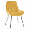 Chaise Chrome Velours - Mustang Jaune