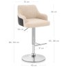 Tabouret Faux Cuir Tissu - Dylan