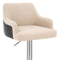 Tabouret Faux Cuir Tissu - Dylan