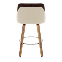 Tabouret Tissu Faux Cuir - Dino Noyer