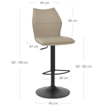 Tabouret de Bar Faux Cuir - Ava