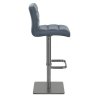 Chaise de Bar Cuir Chrome Brossé Graphite - Lush