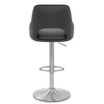 Tabouret de Bar Faux Cuir Chrome Brossé - Fiji