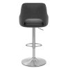 Tabouret de Bar Faux Cuir Chrome Brossé - Fiji