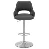 Tabouret de Bar Faux Cuir Chrome Brossé - Fiji