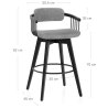 Tabouret de Bar Tissu - Electra