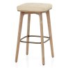 Tabouret Faux Cuir Bois - Malmo