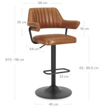 Tabouret de bar Cuir Véritable - Scout