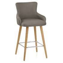 Tabouret Faux Cuir Bois - Diablo