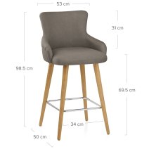 Tabouret Faux Cuir Bois - Diablo