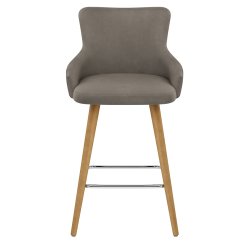 Tabouret Faux Cuir Bois -...