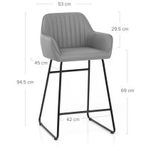 Tabouret de bar Faux Cuir - Gabrielle