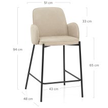 Tabouret de bar Tissu - Jarvis