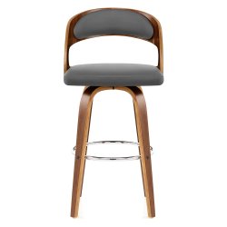 Tabouret Faux Cuir Bois -...