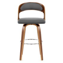 Tabouret Faux Cuir Bois - Alicia