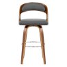 Tabouret Faux Cuir Bois - Alicia