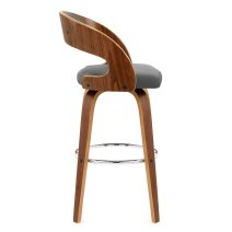 Tabouret Faux Cuir Bois - Alicia