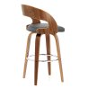 Tabouret Faux Cuir Bois - Alicia