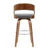 Tabouret Faux Cuir Bois - Alicia