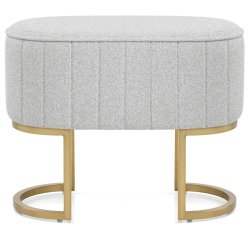 Tabouret Champagne Tissu -...