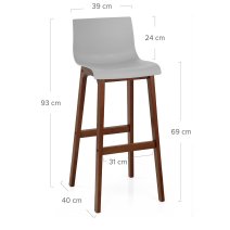 Tabouret de Bar Résine Bois - Drift Noyer