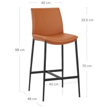 Tabouret Cuir Veritable - Addison